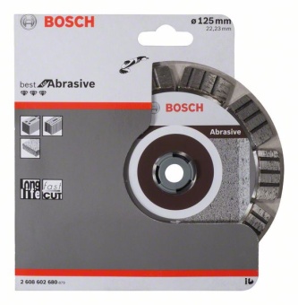 Алмазный отрезной круг Best for Abrasive 125 x 22,23 x 2,2 x 12 mm 2608602680